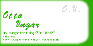 otto ungar business card